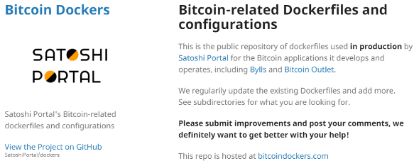 It’s just the begining: let’s dockerize all the Bitcoin projects!